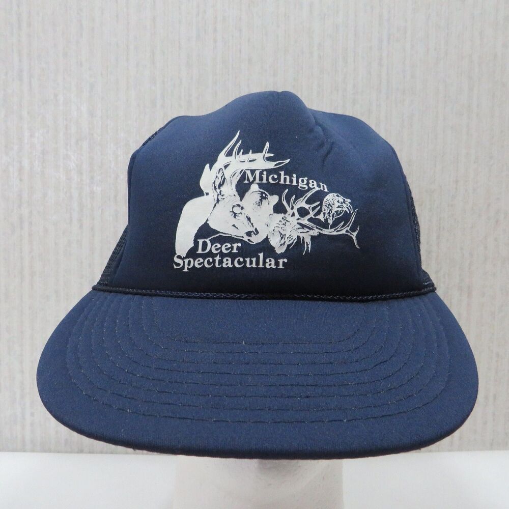 Michigan Deer Spectacular Mesh Snapback Cap Trucker Baseball